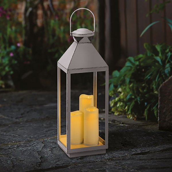 Dove - Grey Oslo Lantern - XMAS LANTERNS/ BOTTLES - Beattys of Loughrea