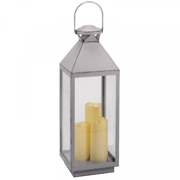 Dove - Grey Oslo Lantern - XMAS LANTERNS/ BOTTLES - Beattys of Loughrea