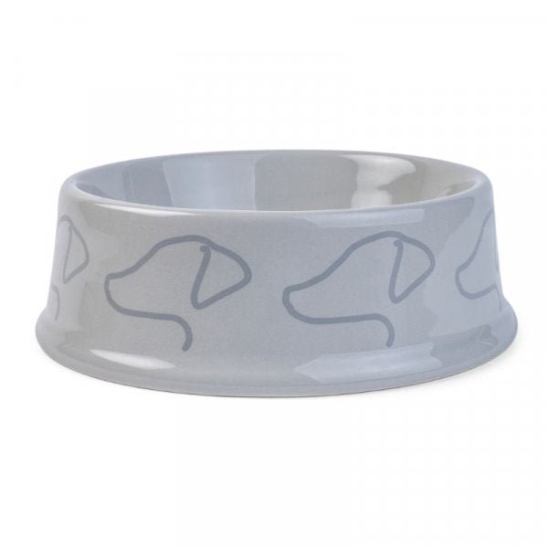 20cm Zoon Ceramic Bowl - Grey - PET FEEDING BOWL, LITTER TRAY - Beattys of Loughrea