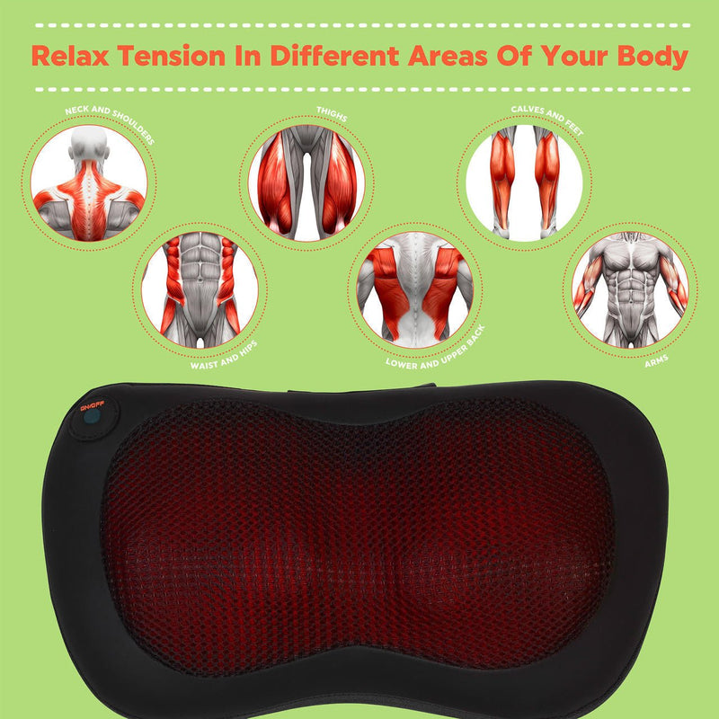 Salter Deep Kneading Soothing Heat Shiatsu Massage Pillow - HEAT MASSAGERS - Beattys of Loughrea