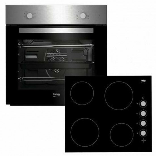 Beko BBSF210SX S/S 60CM Single Oven & Frameless Ceramic Hob