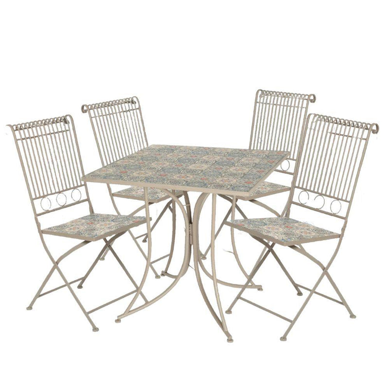 Seville Mosaic 4 Seater Square Set - BISTRO SET 2 PERSON - Beattys of Loughrea