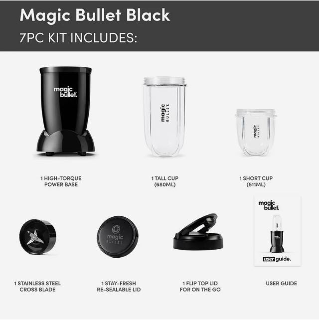 Nutribullet Magic Bullet Deluxe Blender - Black | 02227 - LIQUIDISERS - Beattys of Loughrea