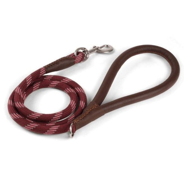 Primo - Burgundy Walkabout Dog Lead (120 x 2cm) - PET LEAD, COLLAR AND ID, SAFETY - Beattys of Loughrea