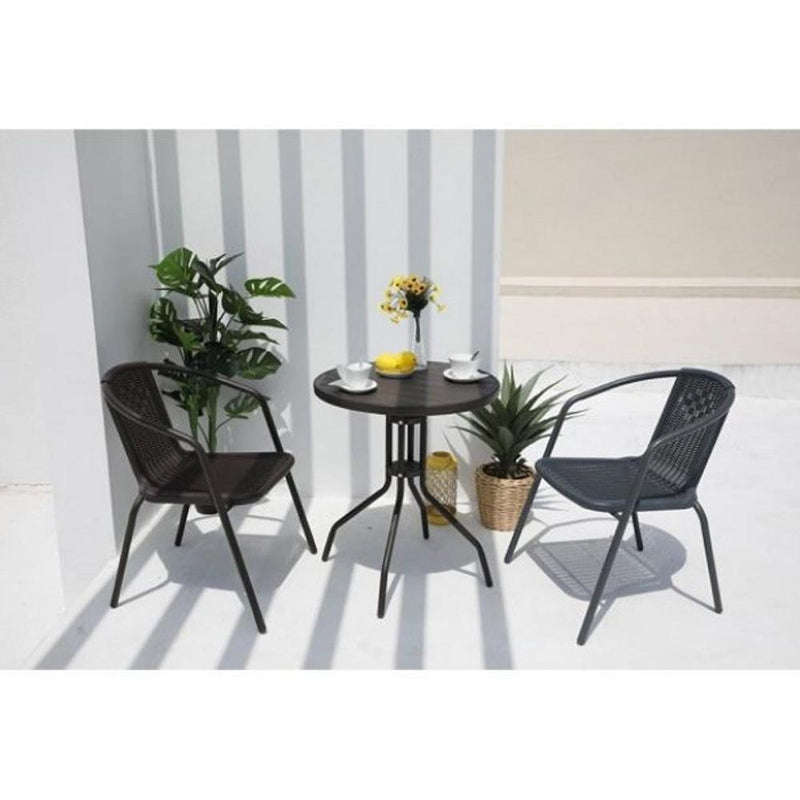 Euroactive Rattan 2 Seater Balcony Furniture Set - BISTRO SET 2 PERSON - Beattys of Loughrea