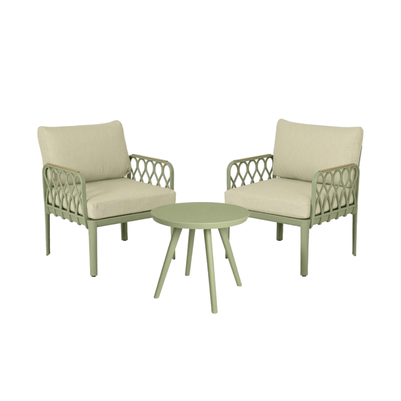 San Antonio 3 Piece Resin Bistro Set - Light Green - BISTRO SET 2 PERSON - Beattys of Loughrea