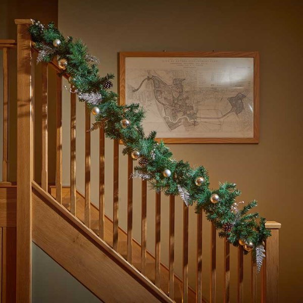 Baubly Garland, 180cm - Gold - XMAS GARLANDS - Beattys of Loughrea