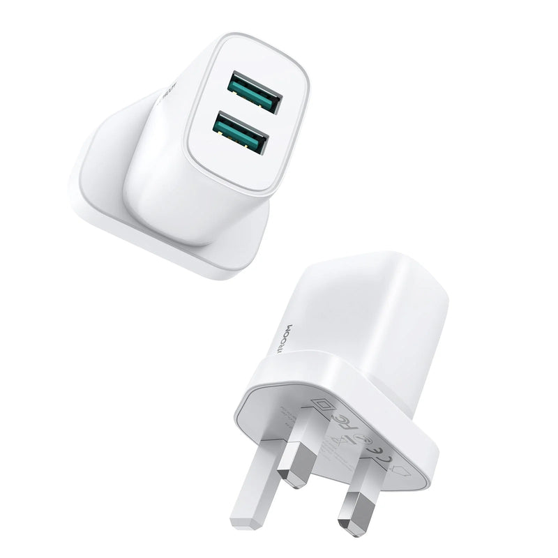 Joyroom Dual Port Charger 2.1A - White - USB PC ACCESSORIES - Beattys of Loughrea