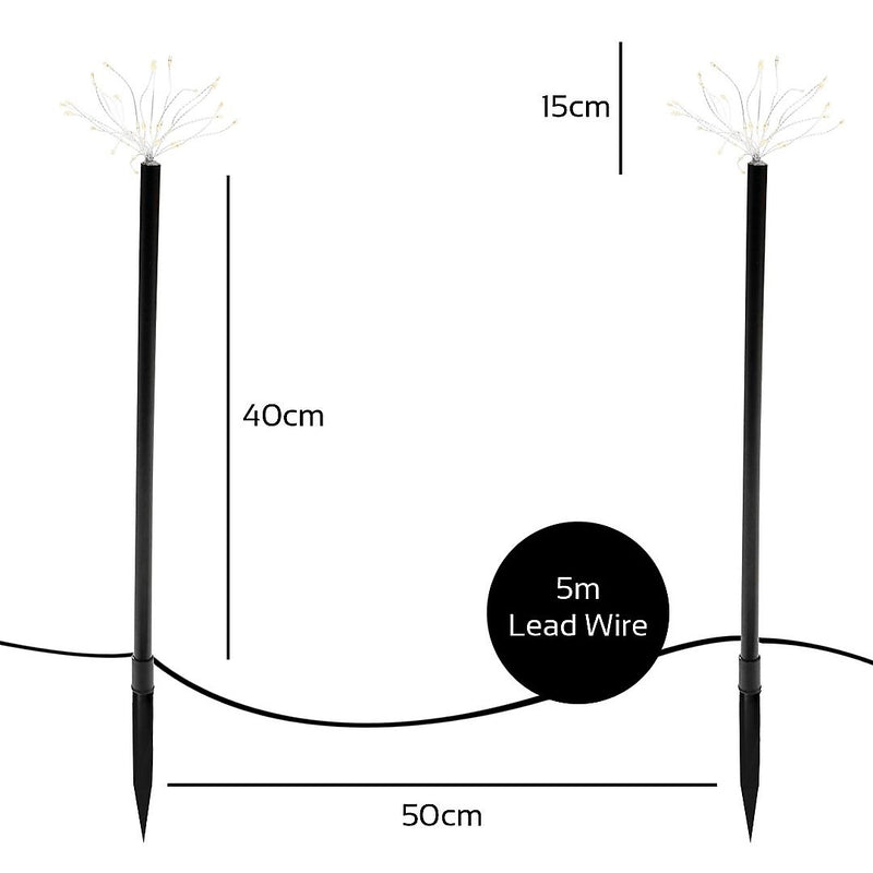 4PC 160 LED Starburst Path Light - Warm White - XMAS ROOM DECORATION LARGE AND LIGHT UP - Beattys of Loughrea