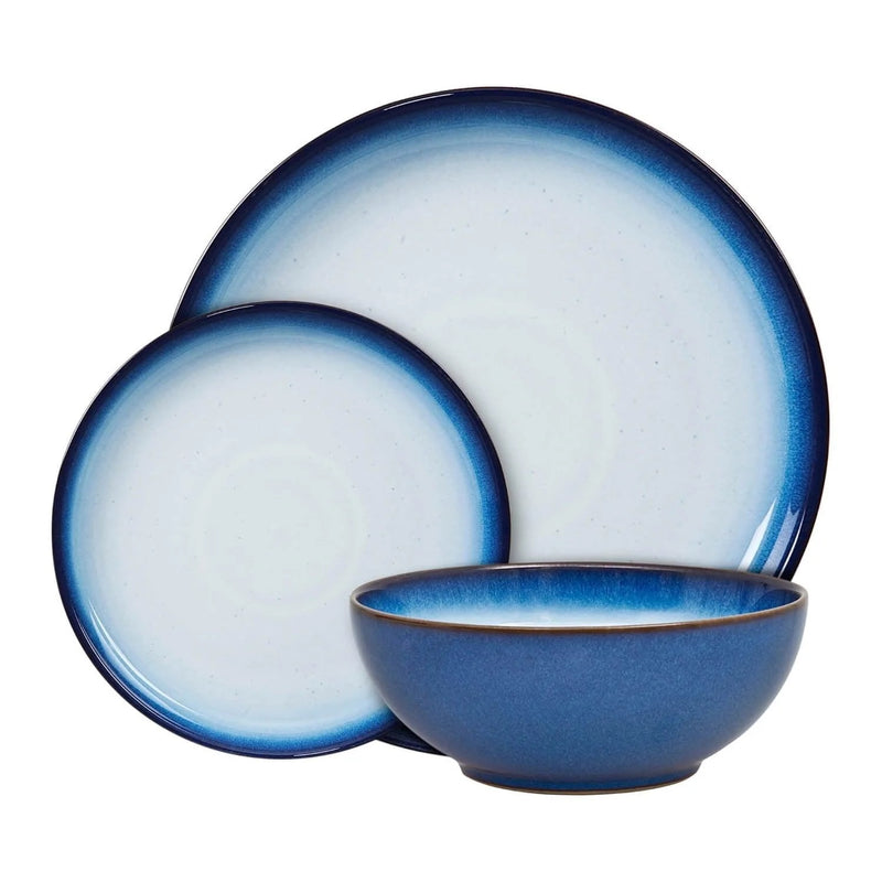 Denby Blue Haze Coupe Tableware Set 12 Piece