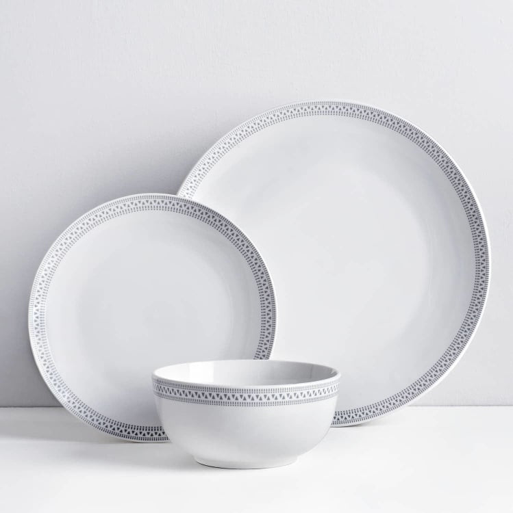 12 Piece Geometric Dinner Set