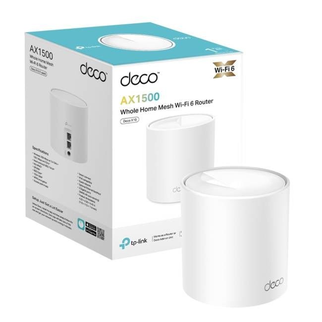 TP - LINK (DECO X10) AX1500 Whole Home Mesh Wi - Fi 6 System, Single Unit - ROUTERS/ WIRELESS ADAPTORS - Beattys of Loughrea