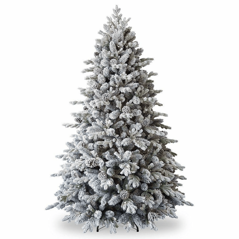 Frosted Dorchester Pine Feel Real Christmas Tree 7.5ft (2.3m) - XMAS TREE ARTIFICIAL - Beattys of Loughrea