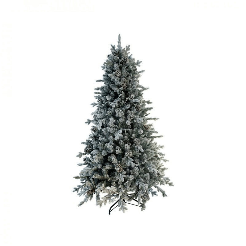 Frosted Dorchester Pine Slim Feel Real Christmas Tree 7.5ft (2.2m) - XMAS TREE ARTIFICIAL - Beattys of Loughrea