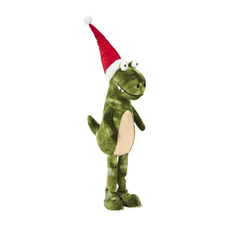 Three Kings Green Festive Dino 70cm - Large - XMAS SOFT DECOS - Beattys of Loughrea