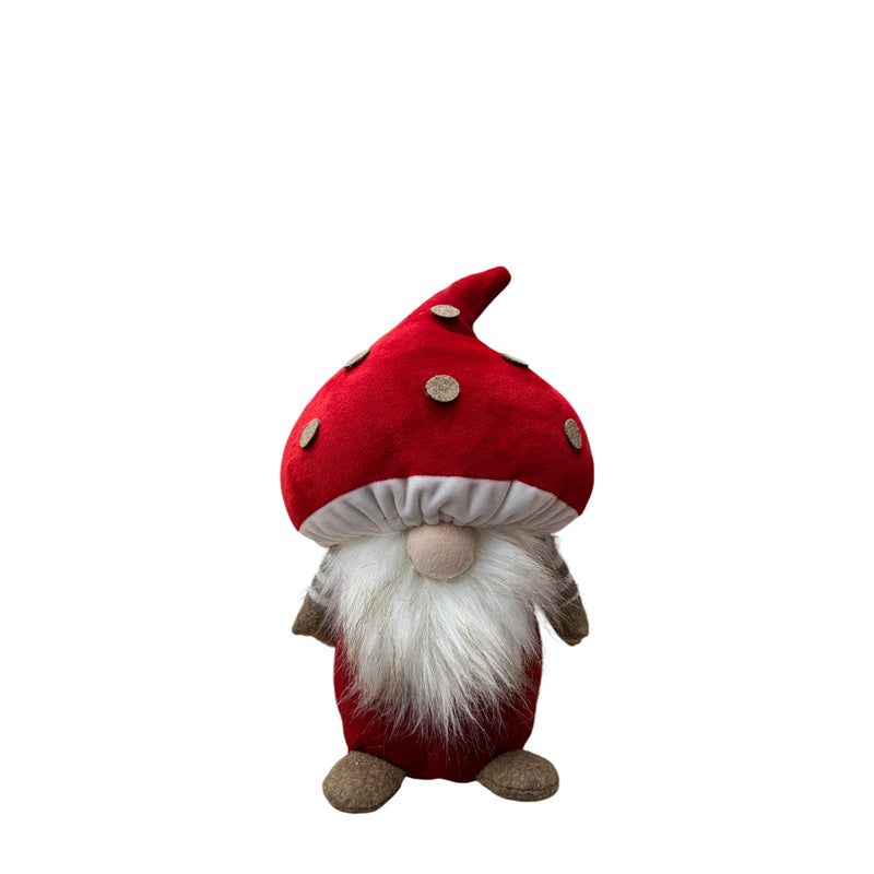 Plush Mushroom Gnome 26cm Assorted - One Supplied* - XMAS SOFT DECOS - Beattys of Loughrea