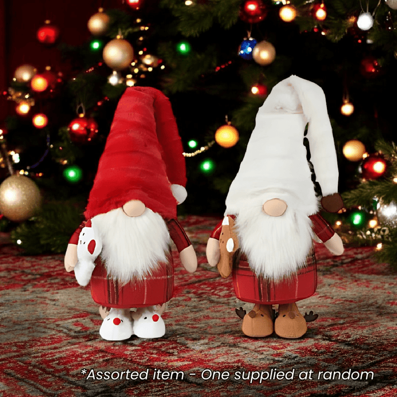 Plush Standing Gnome with Slippers 65cm Assorted - One Supplied* - XMAS SOFT DECOS - Beattys of Loughrea