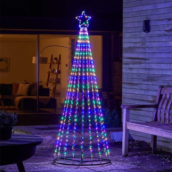 1.5m TwinkleTree Low Voltage - Multi Coloured - XMAS LIGHTED OUTDOOR DECOS - Beattys of Loughrea