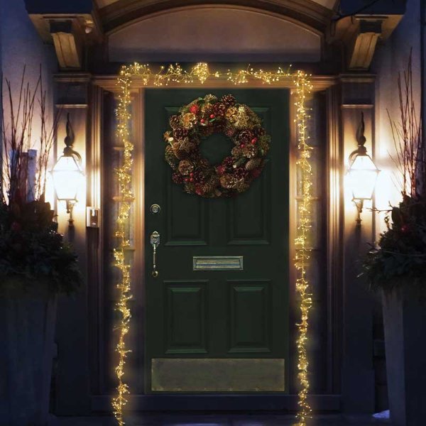 880 LED Door ClusterLights - Warm White - XMAS LIGHTS LED - Beattys of Loughrea