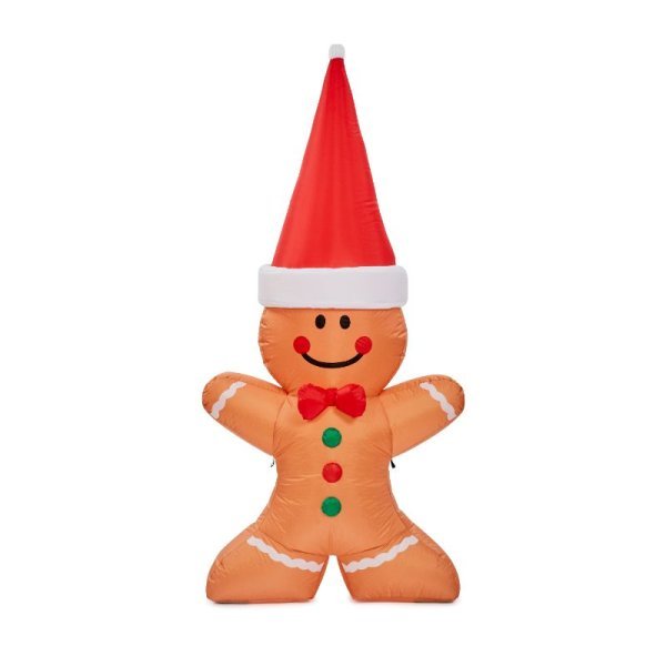 120cm Self - Inflating Gingerbread Man Low Voltage - Jumbo - XMAS LIGHTED OUTDOOR DECOS - Beattys of Loughrea