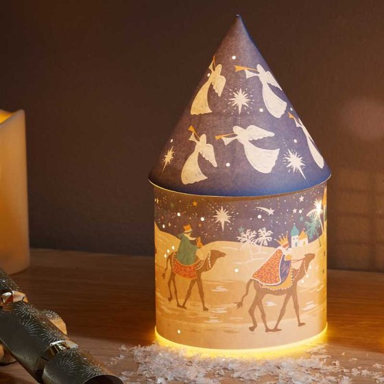 20cm InLit DecorHouse - Three Kings Battery Operated - XMAS LANTERNS/ BOTTLES - Beattys of Loughrea