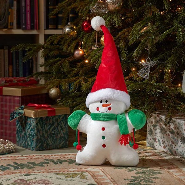 55cm Plush Snow Man - XMAS SOFT DECOS - Beattys of Loughrea