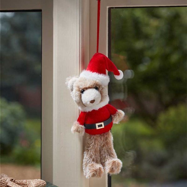 20cm Teddy Santa Pendant - XMAS HANGING DECOS - Beattys of Loughrea