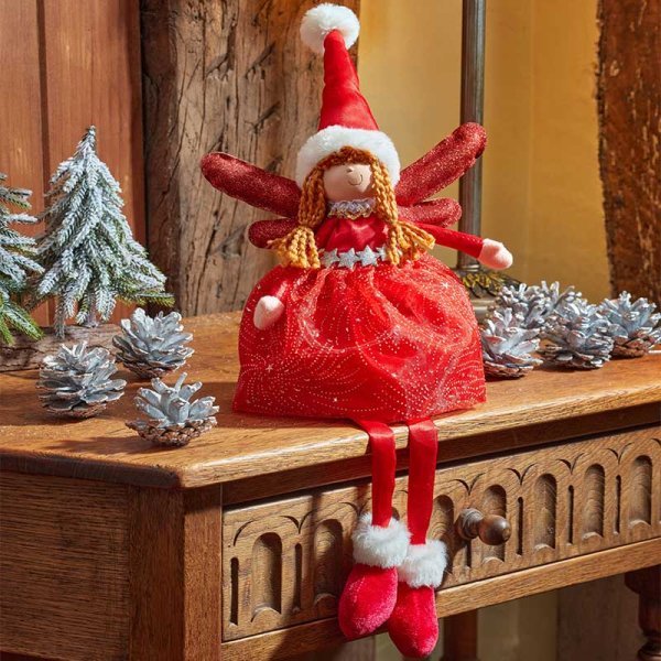 Seated Fairy Magic - Ruby 48cm - XMAS SOFT DECOS - Beattys of Loughrea