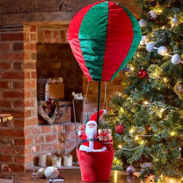 Santa's Hot Air Balloon 100cm - XMAS SOFT DECOS - Beattys of Loughrea