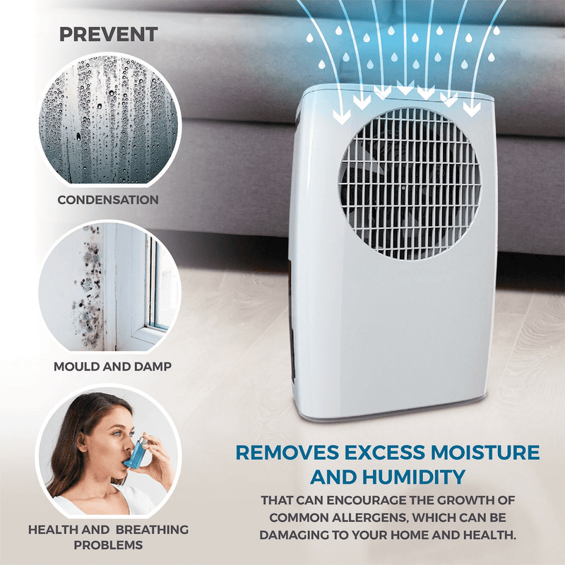 De Vielle Premium Portable Dehumidifier 10 Litre - DE HUMIDIFIER - Beattys of Loughrea