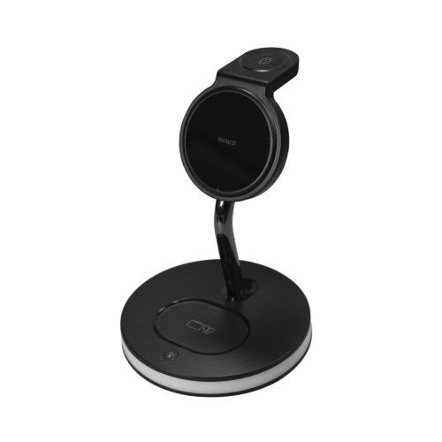 Deltaco 3 - in - 1 Magnetic Wireless Charger | QI1041 - PHONE ACCESSORIES - Beattys of Loughrea