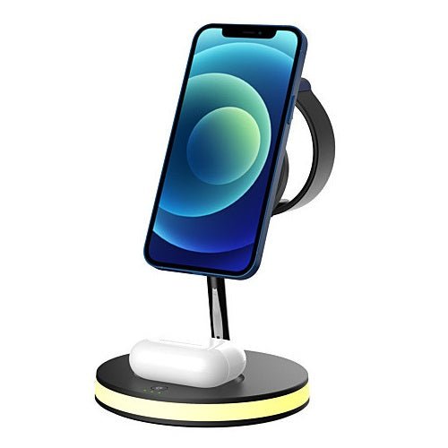 Deltaco 3 - in - 1 Magnetic Wireless Charger | QI1041 - PHONE ACCESSORIES - Beattys of Loughrea