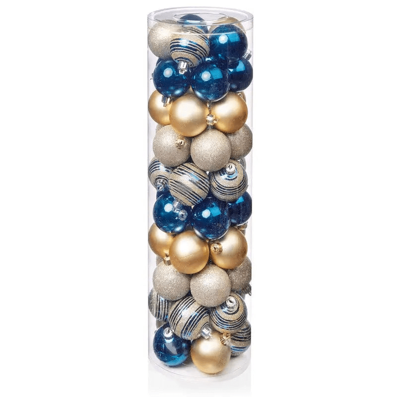 Premier 60mm Multi Finish Baubles Midnight Blue 50pk - XMAS BAUBLES - Beattys of Loughrea