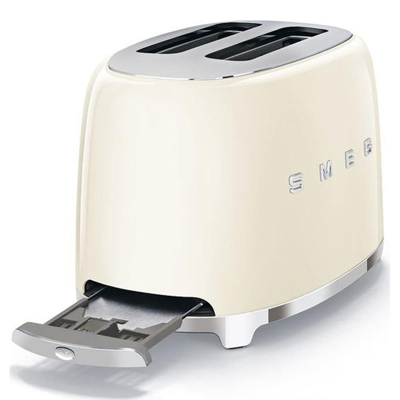 Smeg 50'S Retro Style Aesthetic 2 Slice Toaster - Cream - TOASTERS - Beattys of Loughrea