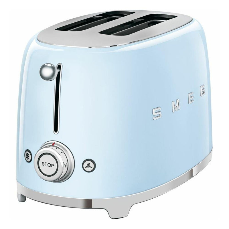 Smeg 50'S Retro Style Aesthetic 2 Slice Toaster - Pastel Blue - TOASTERS - Beattys of Loughrea