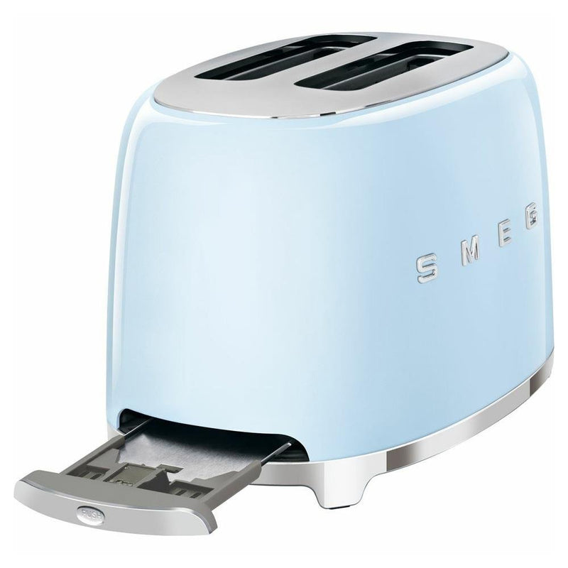 Smeg 50'S Retro Style Aesthetic 2 Slice Toaster - Pastel Blue - TOASTERS - Beattys of Loughrea