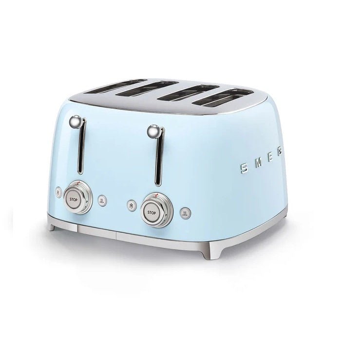 Smeg 50's Retro Style 4 Slice Pastel Blue Toaster - TOASTERS - Beattys of Loughrea