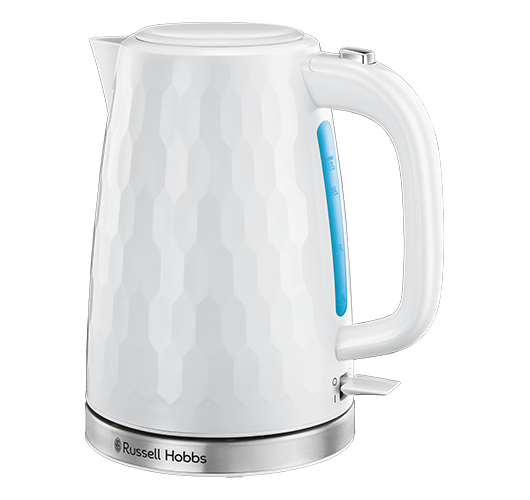 Russell Hobbs Honeycomb Kettle 1.7L White 26050 - KETTLES - Beattys of Loughrea