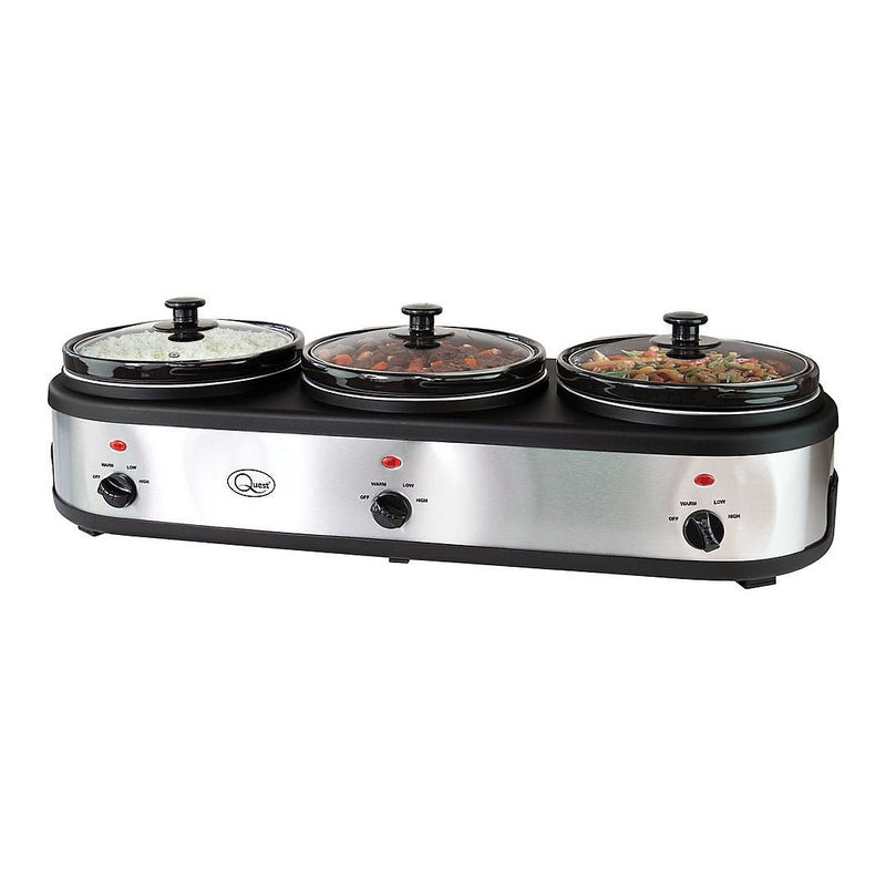 Quest 3 Pot Electric Slow Cooker, Buffet Server & Food Warmer - PLATE/FOOD WARMER - Beattys of Loughrea