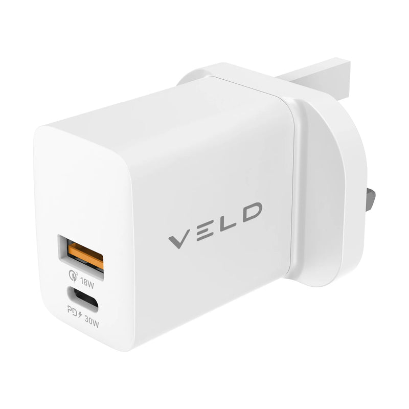 Veld Super Fast 2 Port Wall Charger 30W