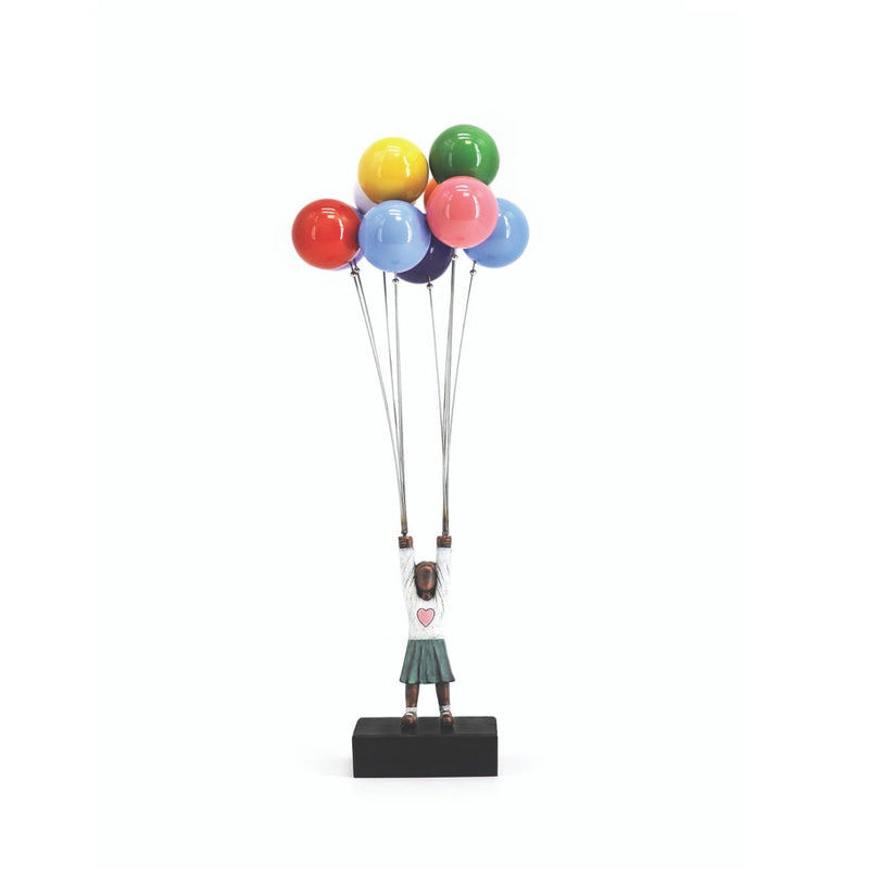 David McGlynn Sculpture - Girl & Two Sets Balloons 'Freedom' - ORNAMENTS - Beattys of Loughrea