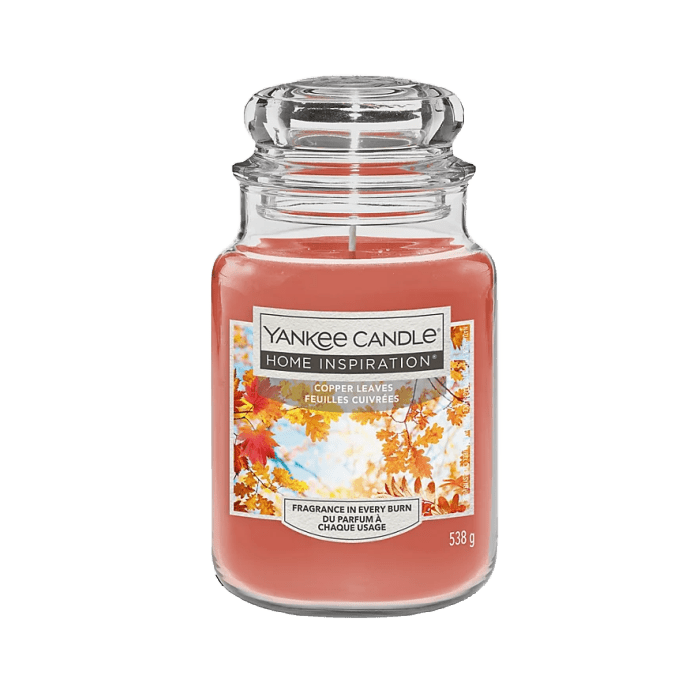 Copper Leaves Home Inspirations Large Yankee Candle 538g - CANDLES - Beattys of Loughrea