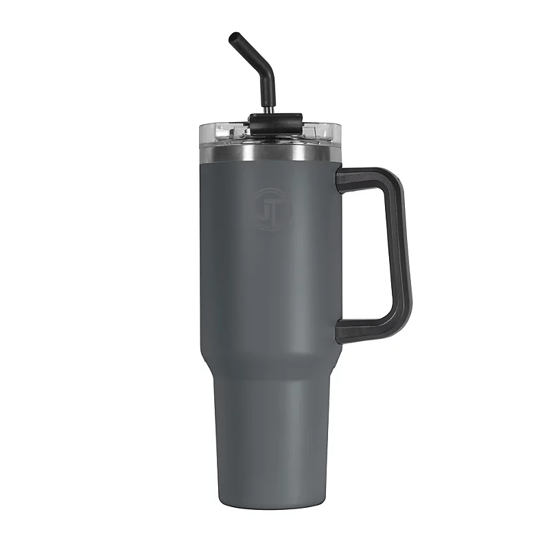 40oz Double Wall Vacuum Mug with Handle Grey - FLASKS - Beattys of Loughrea