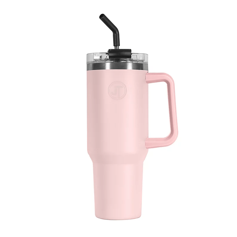 40oz Double Wall Vacuum Mug with Handle Peach - FLASKS - Beattys of Loughrea