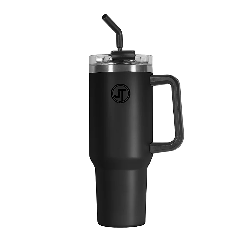 40oz Double Wall Vacuum Mug with Handle Black - FLASKS - Beattys of Loughrea