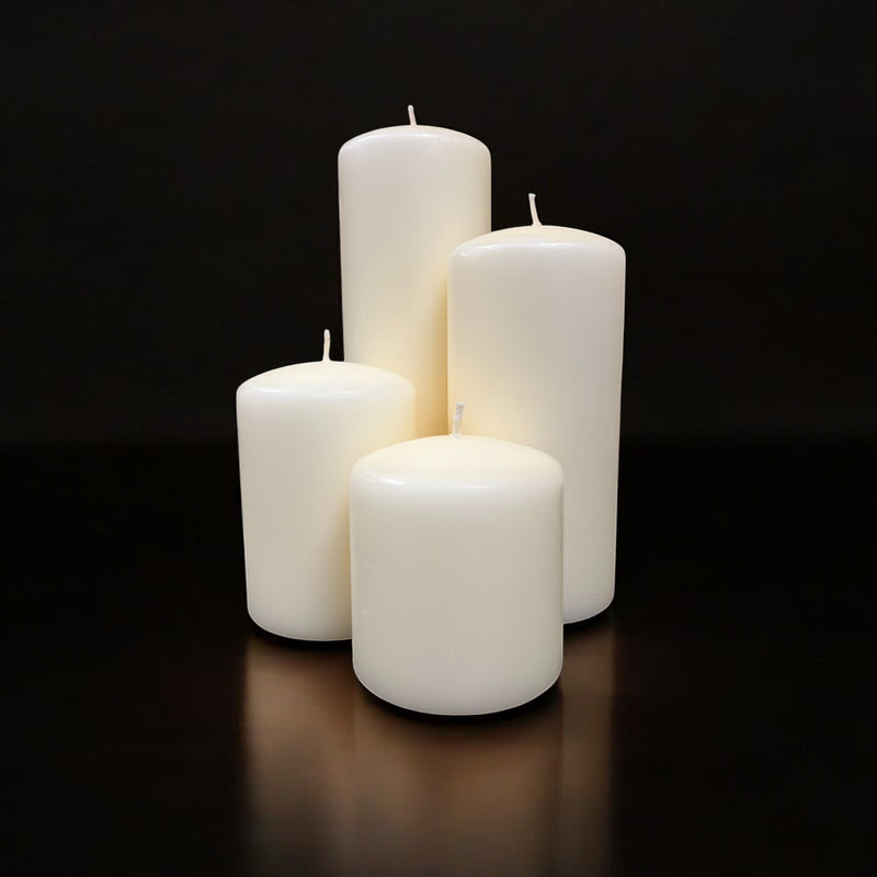 Sage Decor Set of 4 Premium Pillar Candles