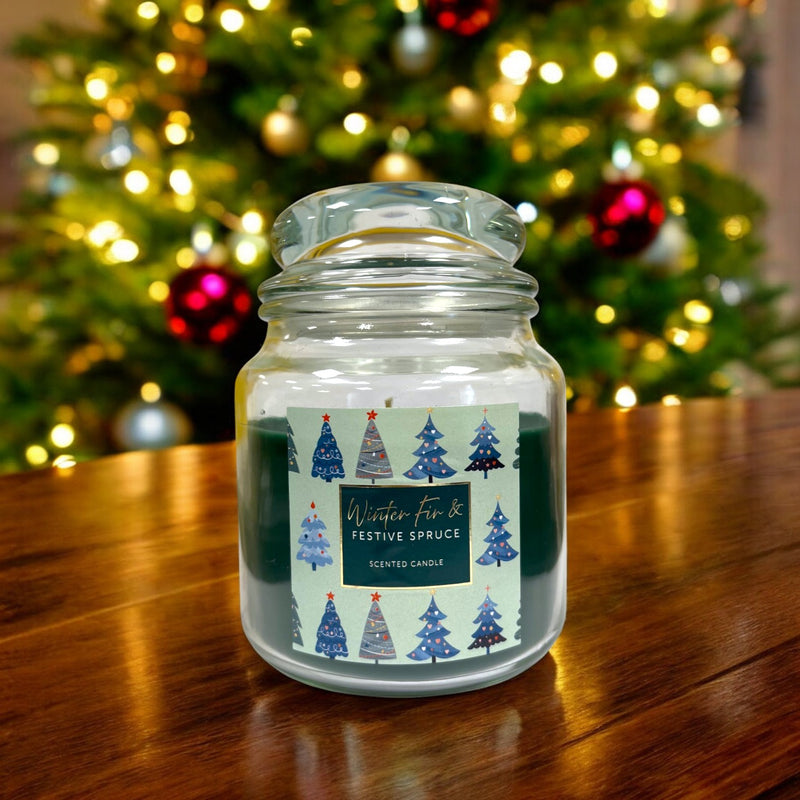 Sage Decor Medium Scented Candle 360g - Winter Fir & Festive Spruce