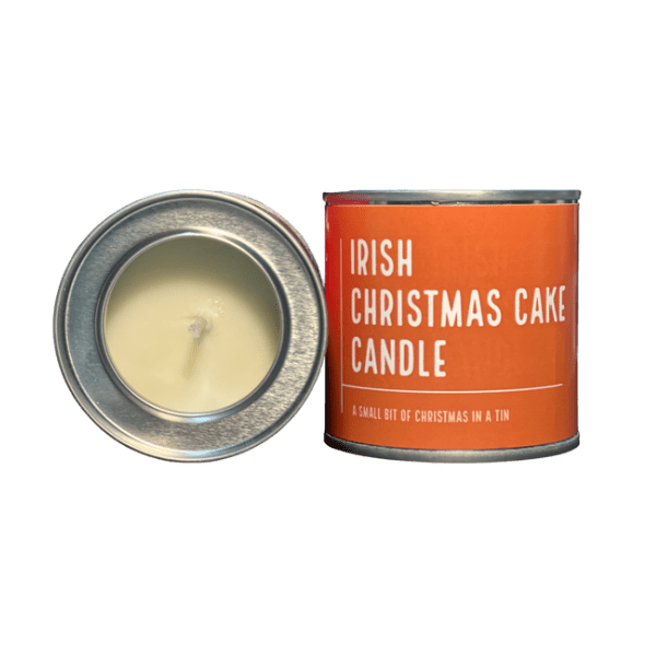 Irish Candle Tin Small - Christmas Cake - CANDLES - Beattys of Loughrea