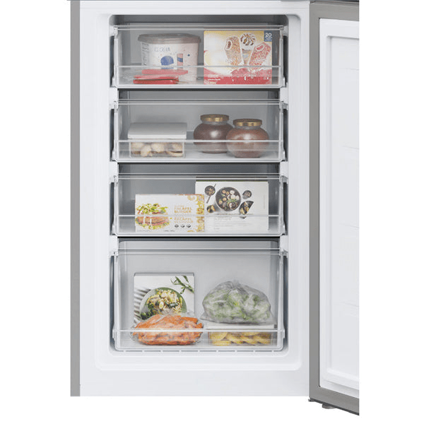 Hoover 252L 50/50 Low Frost Freestanding Fridge Freezer Silver - FR/FREEZER MED COMBI 0 - 299L - Beattys of Loughrea