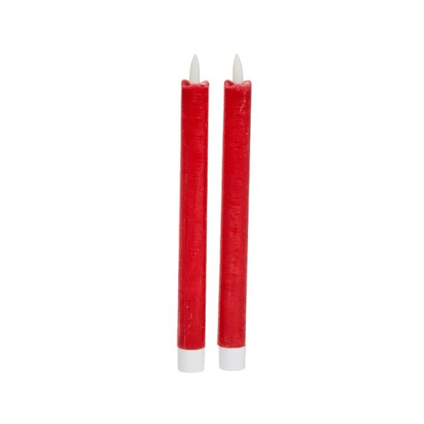 Battery Operated Faux Flame Table Candles, 2pk - Red - XMAS CANDLES - Beattys of Loughrea